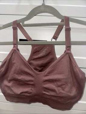 Seamless Nursing & Hands Free Pumping Maternity Bra - Dusty Mauve